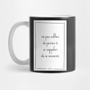 Humorous personal development poster Mug